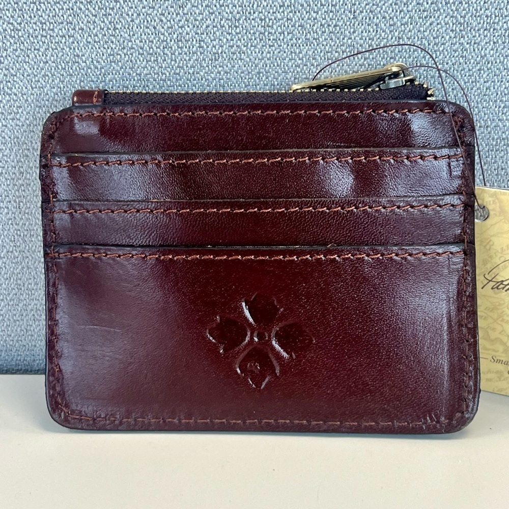 NWT Patricia Nash Cassis Leather Colorblock ID Wallet- British Tan/Black - Picture 3 of 5
